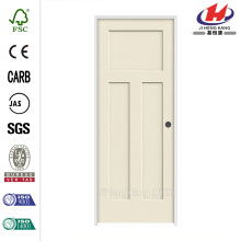 28 in. x 80 in. Craftsman Smooth 3-Panel Solid Core Primed Molded Single Prehung Interior Door